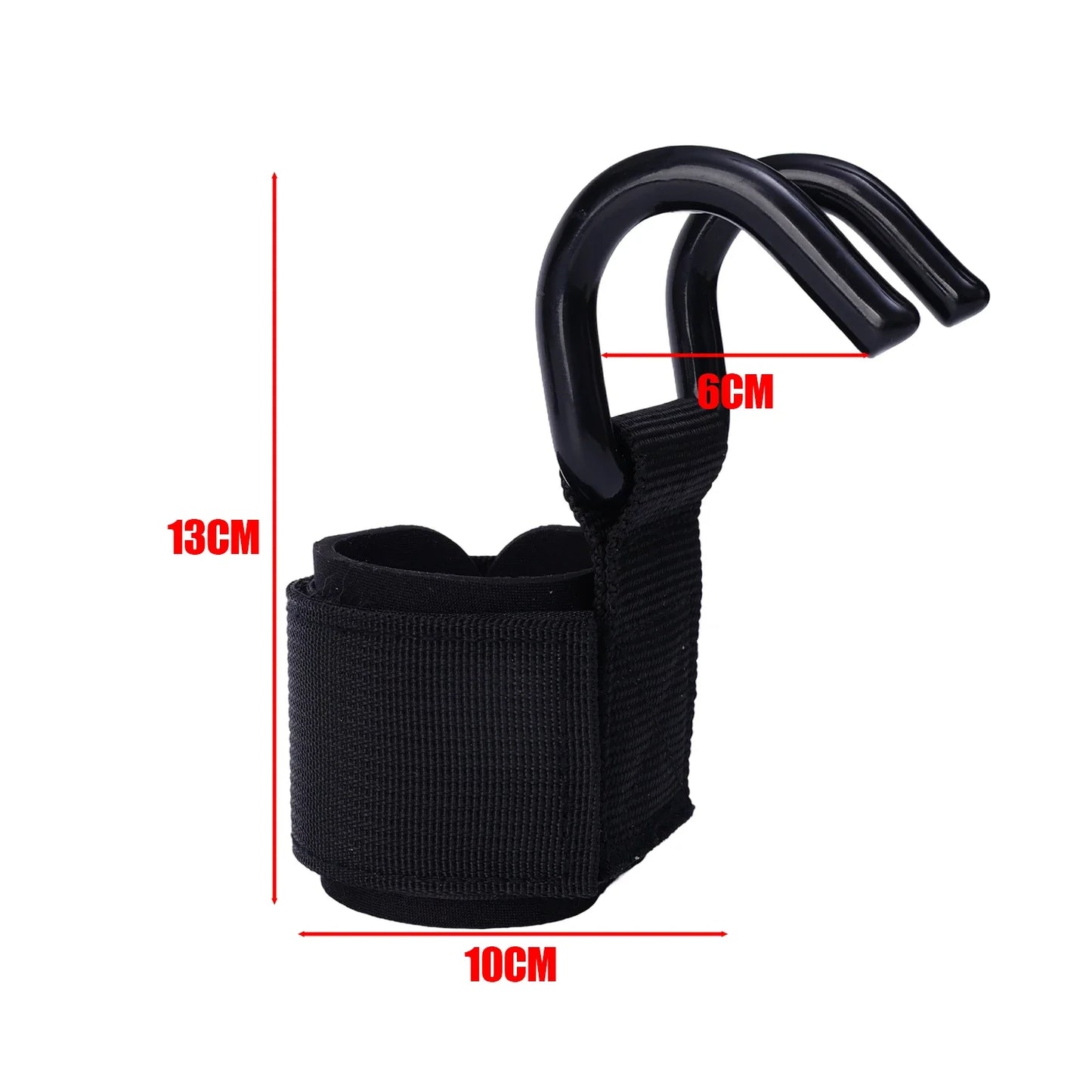 Weight Lifting Hook Grips with Wrist Wraps Hand-Bar Wrist Strap Gym Fitness Hook Weight Strap Pull-Ups Power Lifting Gloves