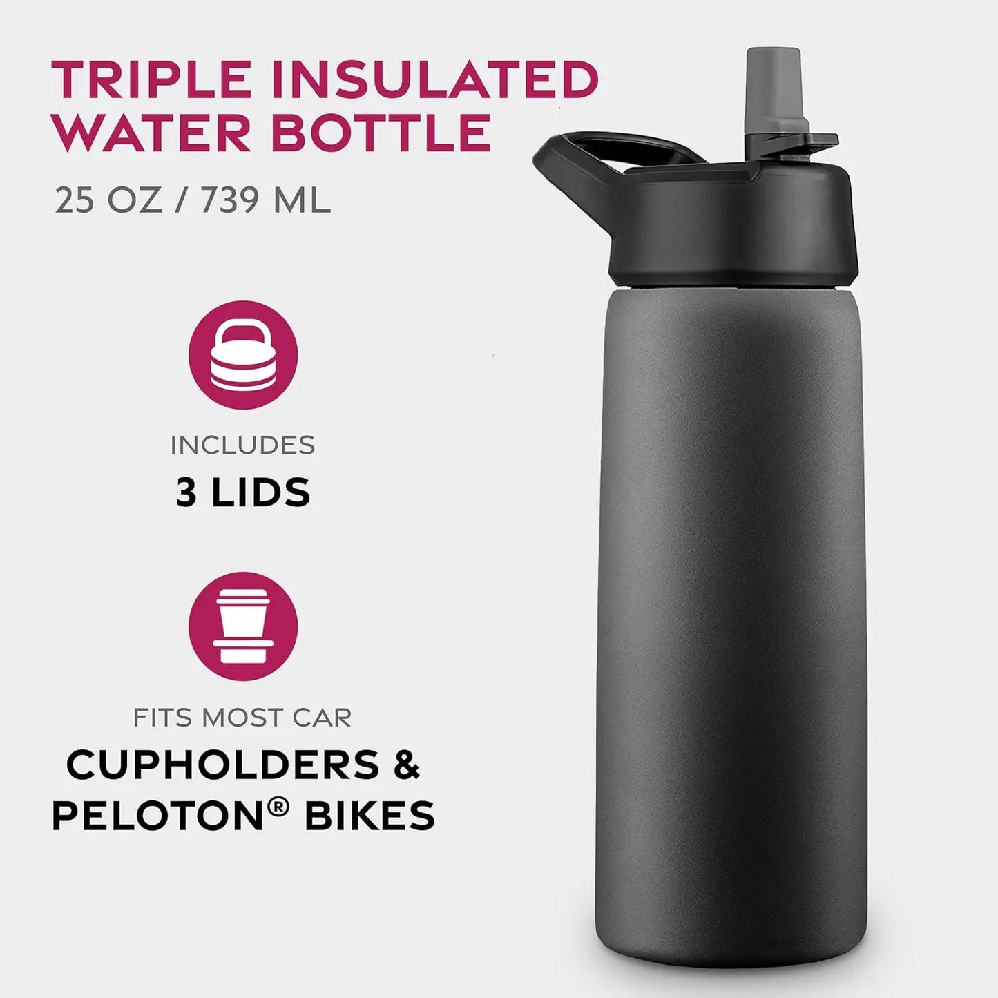 Insulated Water Bottles with Straw