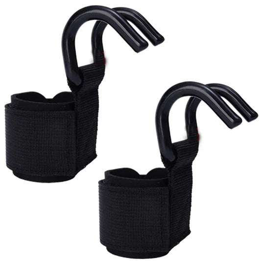 Weight Lifting Hook Grips with Wrist Wraps Hand-Bar Wrist Strap Gym Fitness Hook Weight Strap Pull-Ups Power Lifting Gloves