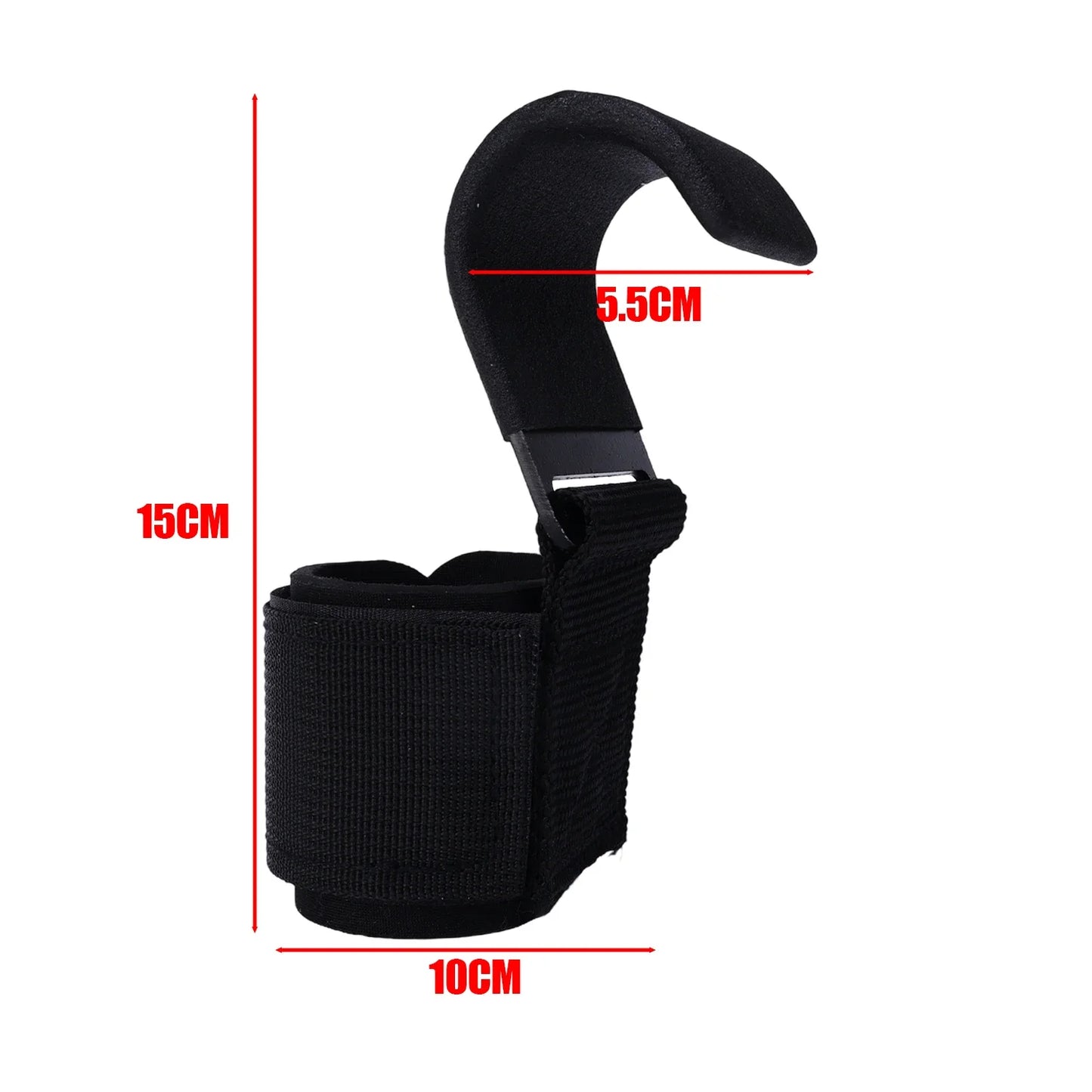 Weight Lifting Hook Grips with Wrist Wraps Hand-Bar Wrist Strap Gym Fitness Hook Weight Strap Pull-Ups Power Lifting Gloves