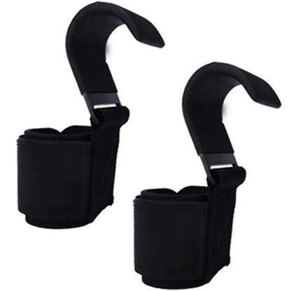 Weight Lifting Hook Grips with Wrist Wraps Hand-Bar Wrist Strap Gym Fitness Hook Weight Strap Pull-Ups Power Lifting Gloves